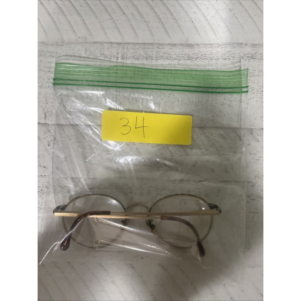 Vtg Calvin Klein CK 203 Oval Tortoise Eyeglasses 140mm ‼️Frames Only‼️ - Picture 9 of 9